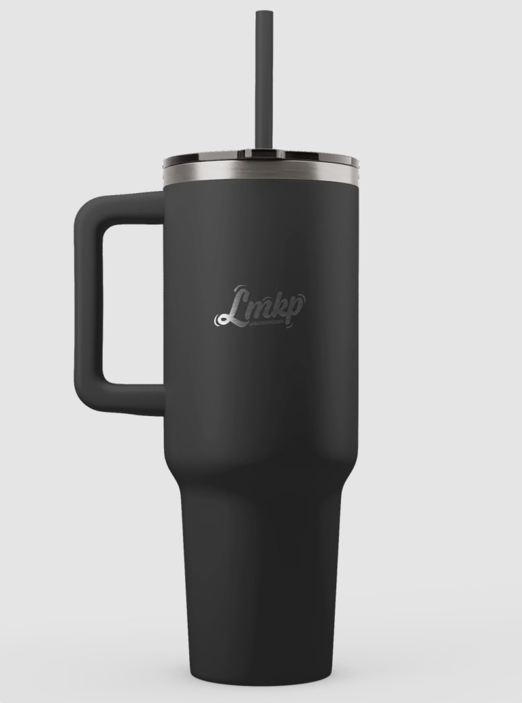 Vaso térmico negro de 40 onzas LAMASKEPRODUCE